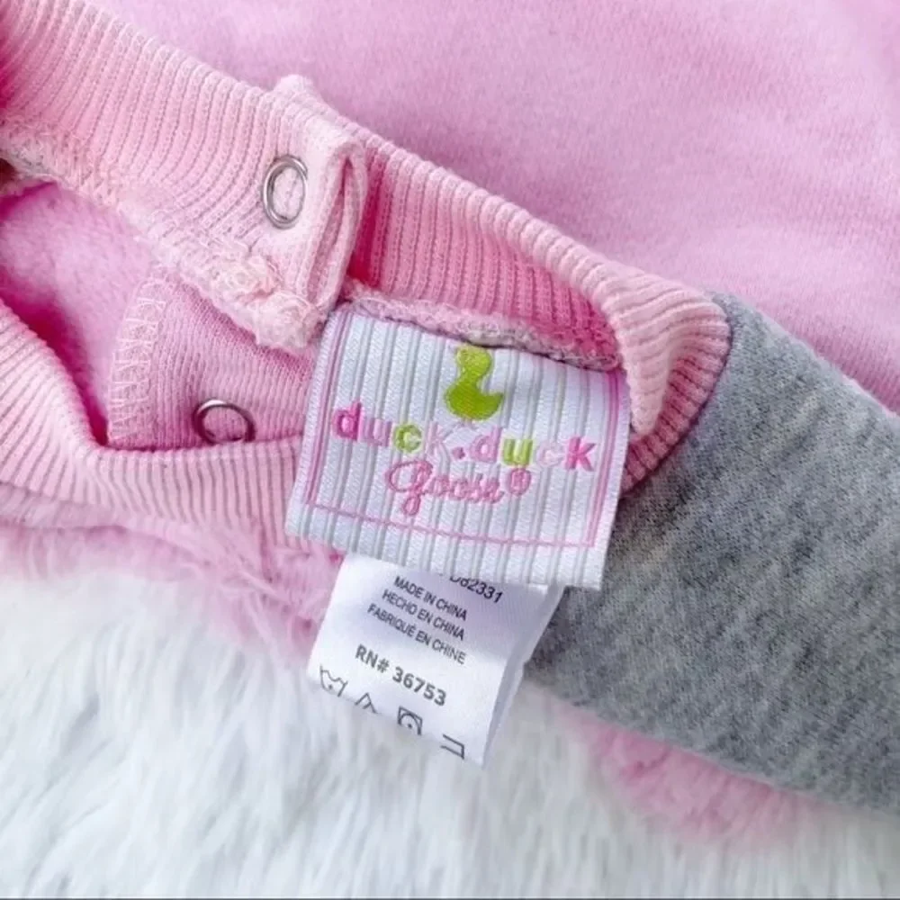 Girls Pink Fleece Sweater Sz 18 M Duck Duck Goose